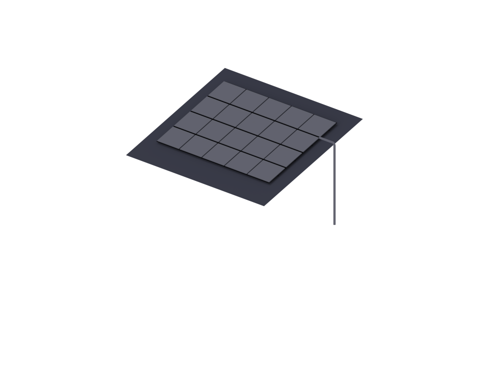 Solar panels on the roof